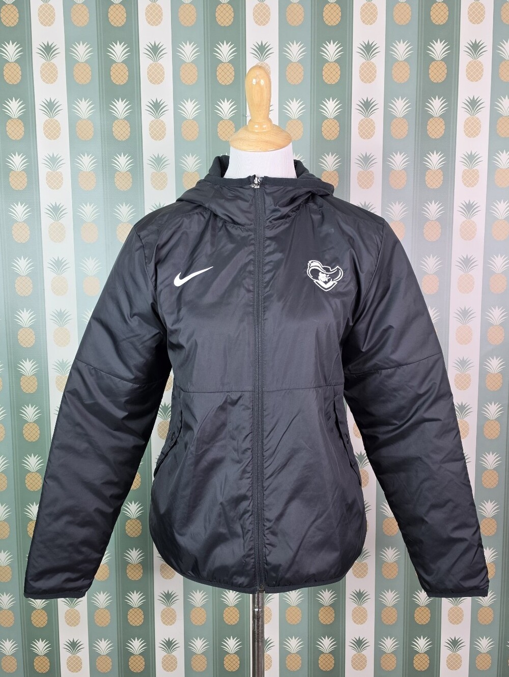 Nike Xavier University Black Hooded Puffer Jacket